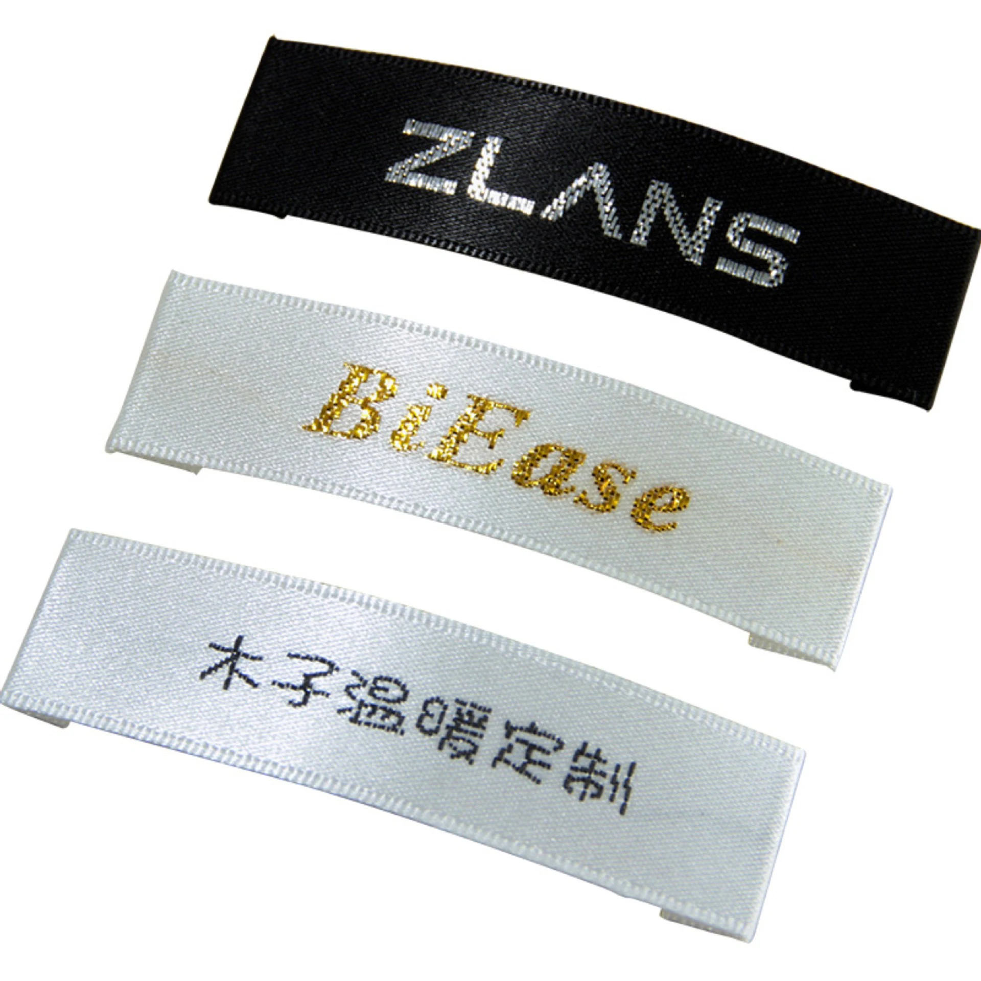 Garment Accessories Customized Damask Woven Label Garment Clothing Tags