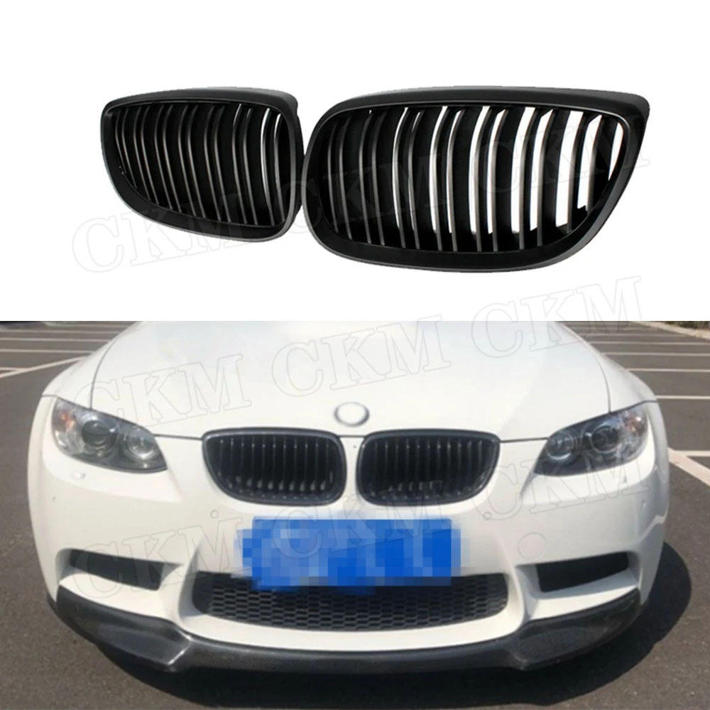 

Carbon ABS for BMW E92 LCI E93 318i 320i 328i 335i Coupe 2 Door Front Bumper Kidney Twin Fins Sport Racing Grill Grille Body Kit