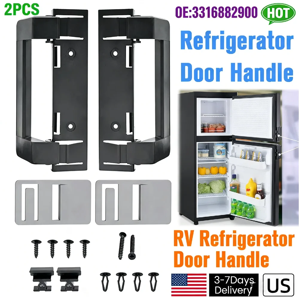 

2 шт. Износостойкие ручки-защелки для дверцы холодильника RV, OE 3316882900, подходят для холодильников Dometic DM2652 RM2852, фурнитура для холодильников, аксессуары для RV