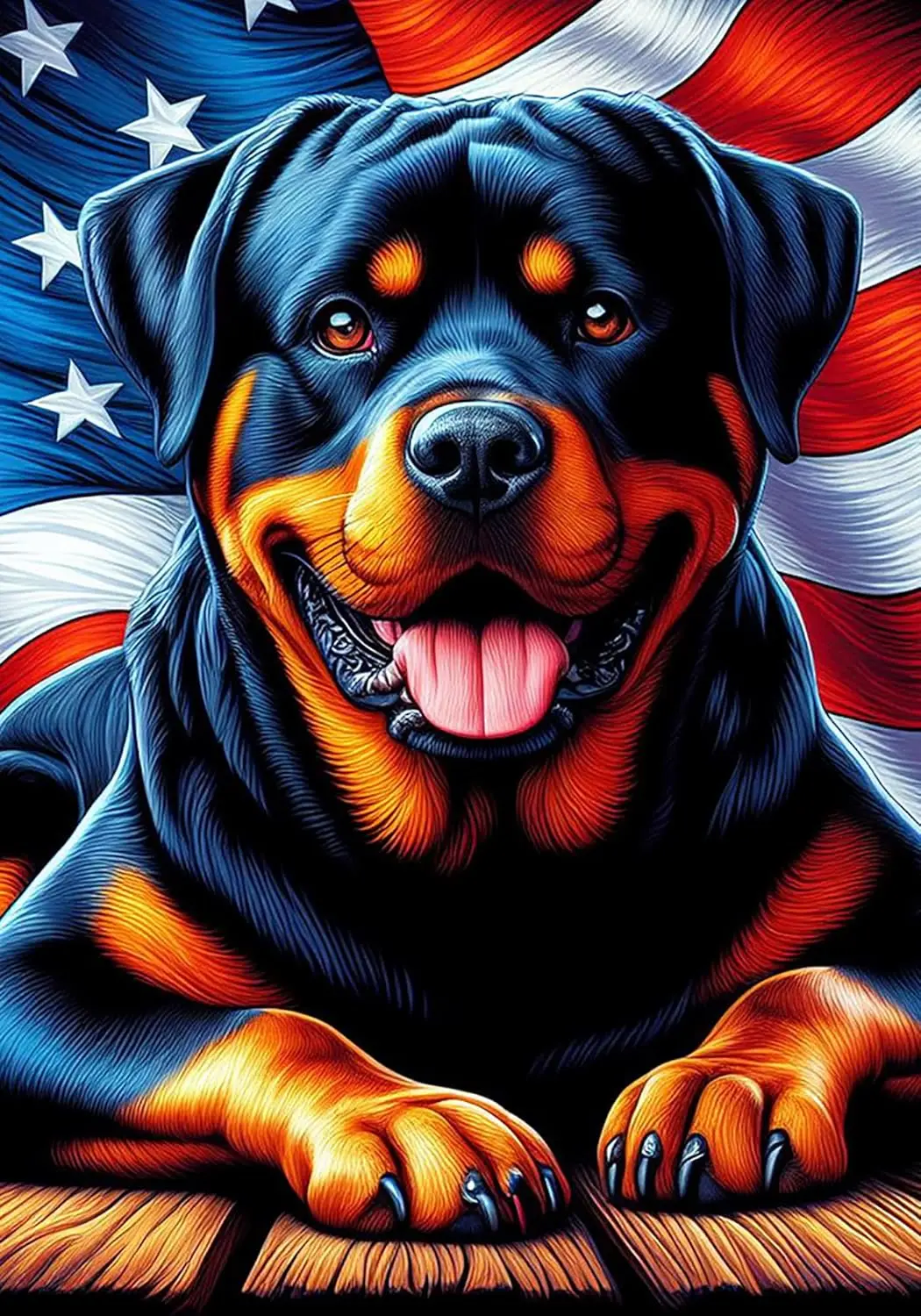 Rottweiler - Best of Breed DCR Patriotic I Garden Flag