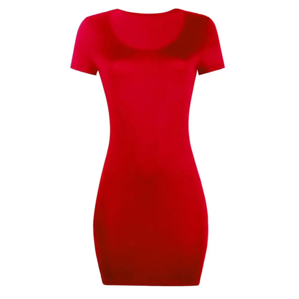 Zomerjurk Ronde Hals Bodycon Jurk Vrouwen Slanke Jurken Potlood Wiggle Werk Cocktail Party Jurk Korte Mouw Sexy Maxi Jurk ﻿