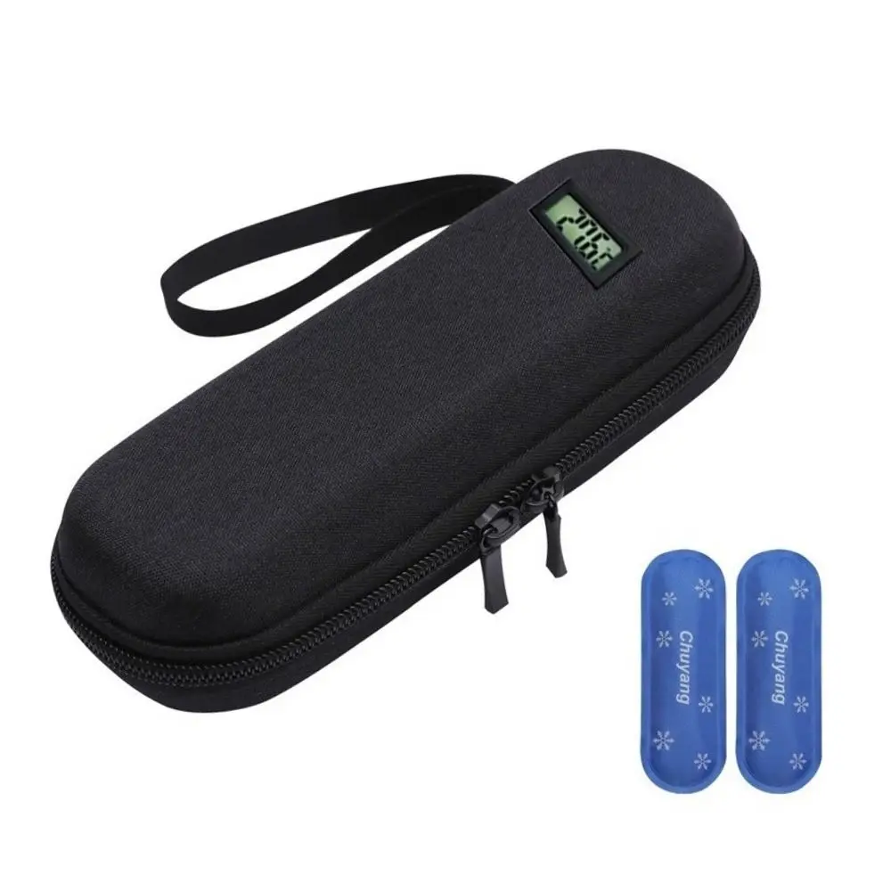 Thermometer Display Insulin Cooler Travel Case Waterproof Cooling Refrigerated Medicine Organizer Thermal Insulated