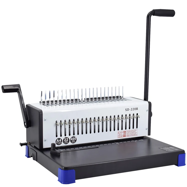 Mesin Penjilid Buku Manual 21 Lubang, Mesin Penjilid Spiral Kantor, Mesin Penjilid Buku