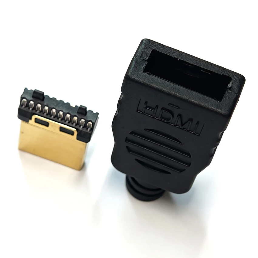 With Plastic Shell HDMI Gold-Plated Soldering Male High-Definition Data Cable Connector Soldering Cable Connector