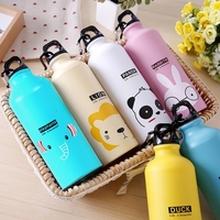 500ml Children's Cartoon Pattern Aluminum Sports Water Bottle Stainless Steel Water Bottle with Lid Thermos for Water Bottles