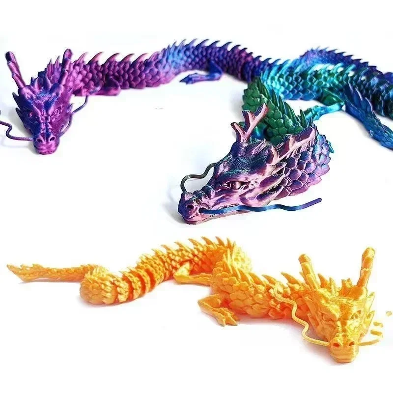 

New 3D Printed Chinese Dragon Full Body Joints That Can Move Home Furnishings and Decorations Are Worth Collecting Creative Toys