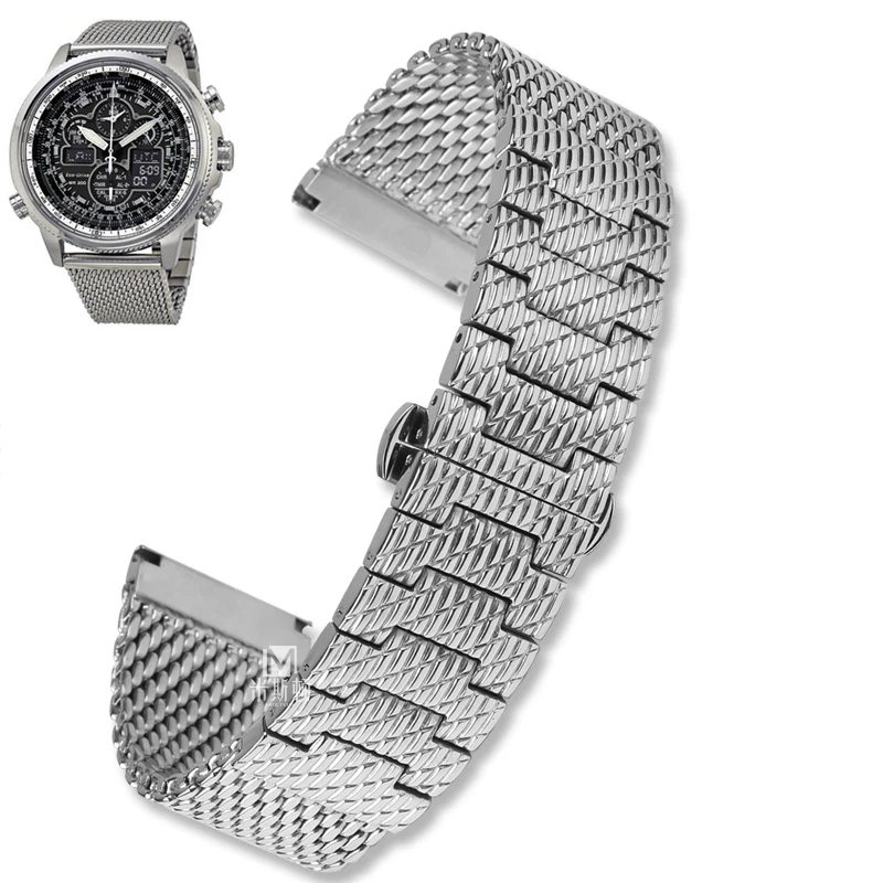 

High quality 22mm 23mm Milan Mesh Stainless Steel Bracelet For Citizen JY8078 JY8037 JY8031 Watch strap mens luxury watch Band