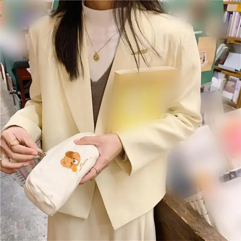 Storage Bag Approximately 50 Pens Durable Comfortable Touch Wear-resistant High Capacity Comfortable Pencil Case 20 * 7.5cm Cute