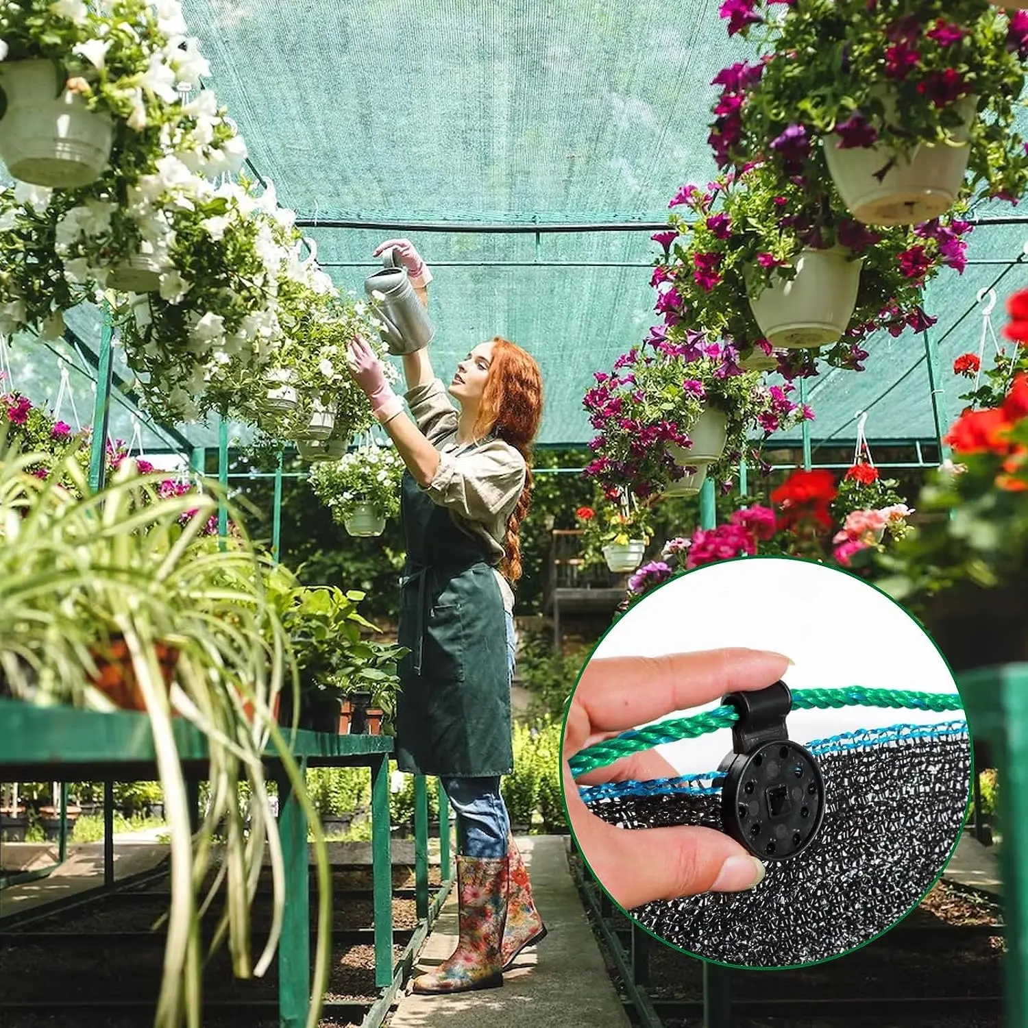 50 قطعة من القماش شديد التحمل، مشابك نباتات حديقة عالمية للقماش المشمع، الشبكة، المظلة، السياج #6