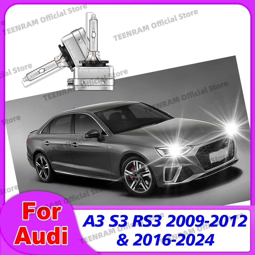 

2x HID Xenon Headlights For Audi A3 S3 RS3 2009-2012 & 2016-2024 Replace D3 D3S 35W 6000K 8000K 10000K 12V Accessories Plug&Play