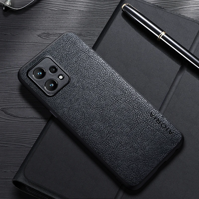 Case For Realme 9 Pro Plus V25 Q5 4G 5G Simple Design Luxury Leather Business Cover For Realme 9i 4G 5G Case