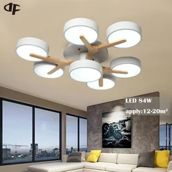 New Pendant Lamp Solid Wood Led Ceiling Chandelier For Living Room Bedroom Light Villa Restaurant Indoor Lighting Chandelier