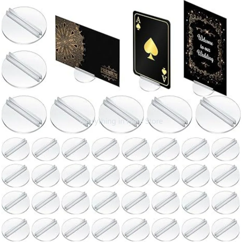 

35MM Round Card Holder Display Shelves Business Cards Organizer Card Stand Name Card Holder Desk Plastic Board Game Accessories
