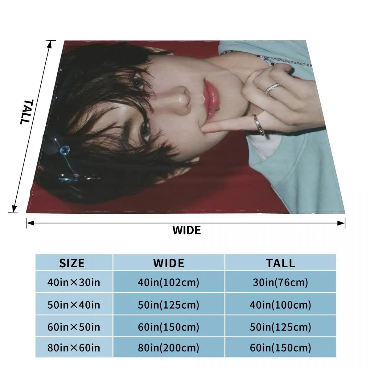 Jungwon En Kpop Blanket Soft Warm Flannel Throw Blanket Bedding for Bed Living room Picnic Travel Home Couch