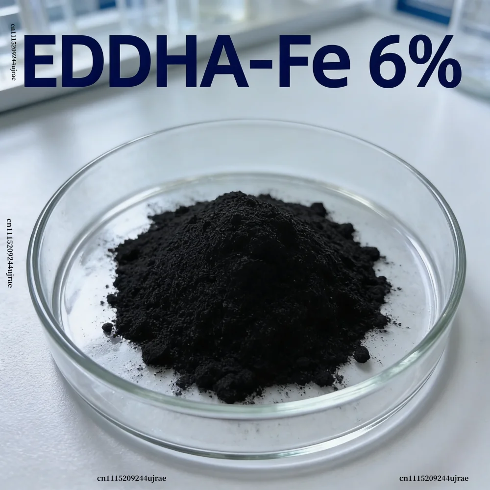 EDDHA-Fe 6% Chelated Iron Fertilizer for Plants, Fast Correcting Iron Deficiency Yellow Leaves, Water Soluble Micronutrient