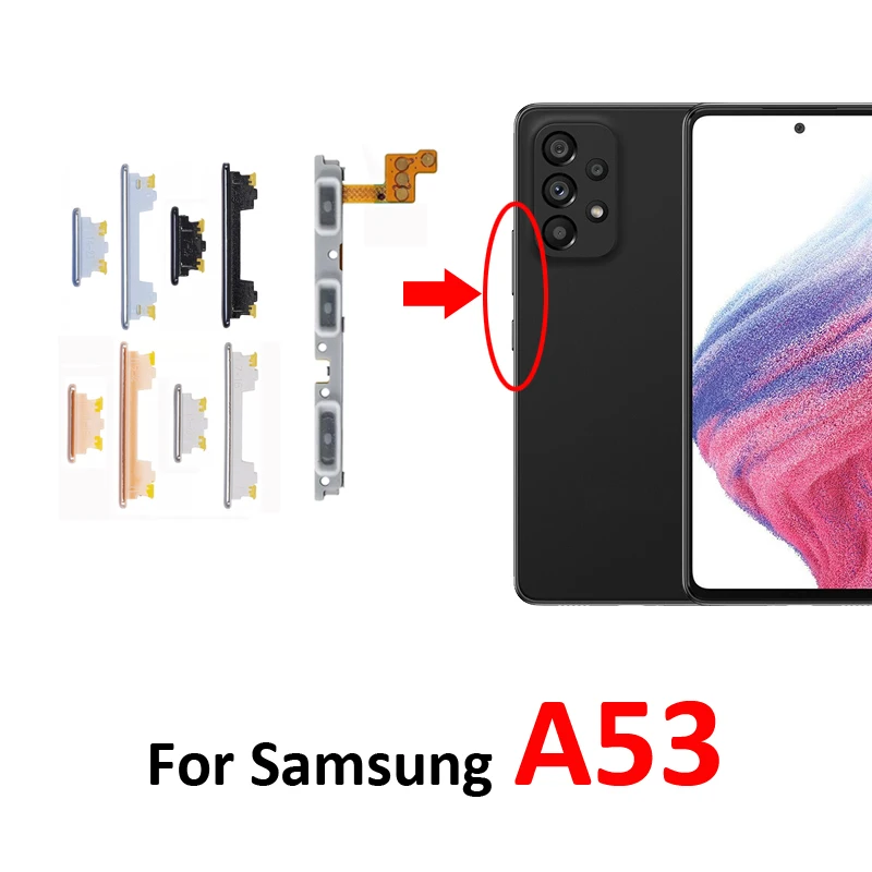 For Samsung Galaxy A53 5G A536 A536B Phone New Power Volume Button On Off Up Down External Key Internal Flex Cable Repair Parts image 2