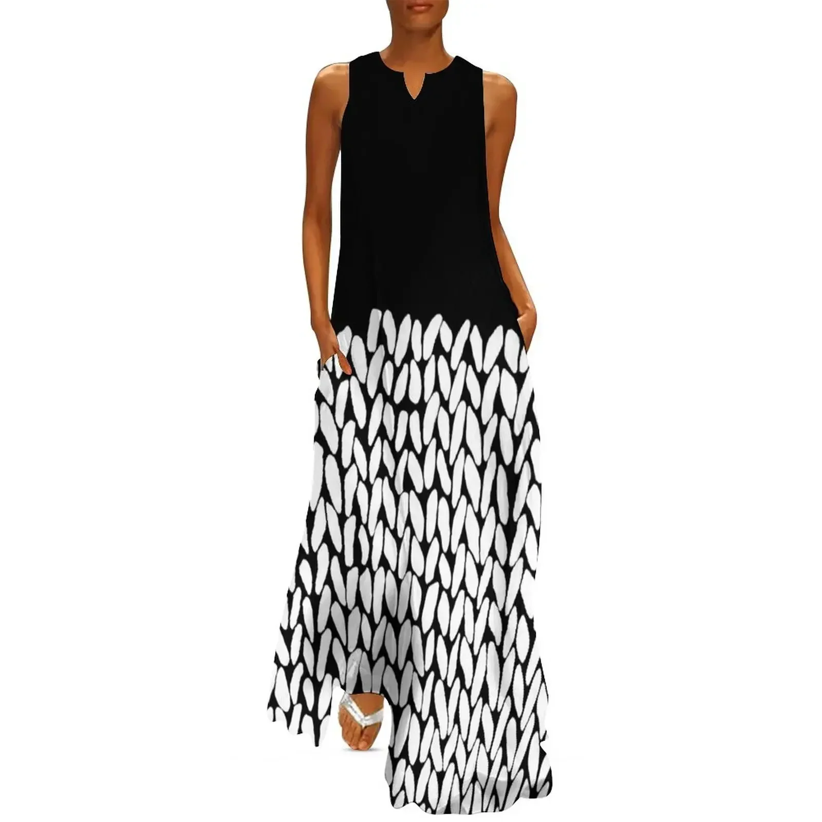 

Half Knit Long Dress summer dress woman 2025 dresses for women 2025 Aesthetic clothing summer dress