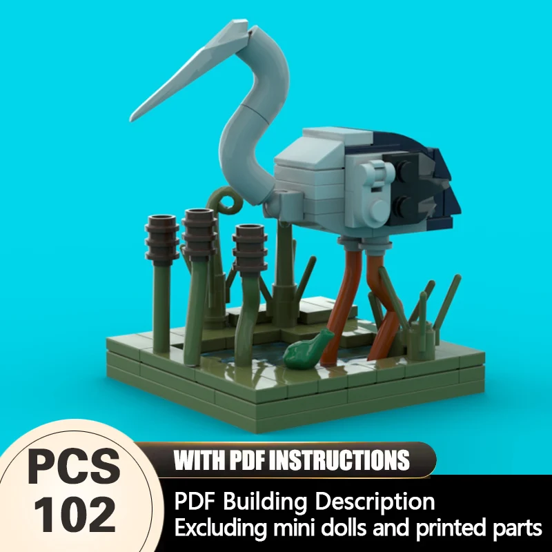 

Creators Animal Series Model MOC Building Bricks Prehistoric Wetland Bird Modular Technology Gifts Holiday Assemble Children Toy