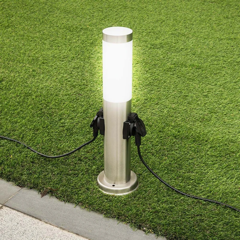 

Наружная водонепроницаемая цилиндрическая полоса из нержавеющей стали, лампа для газона, садовое ландшафтное освещение, декоративная функция света