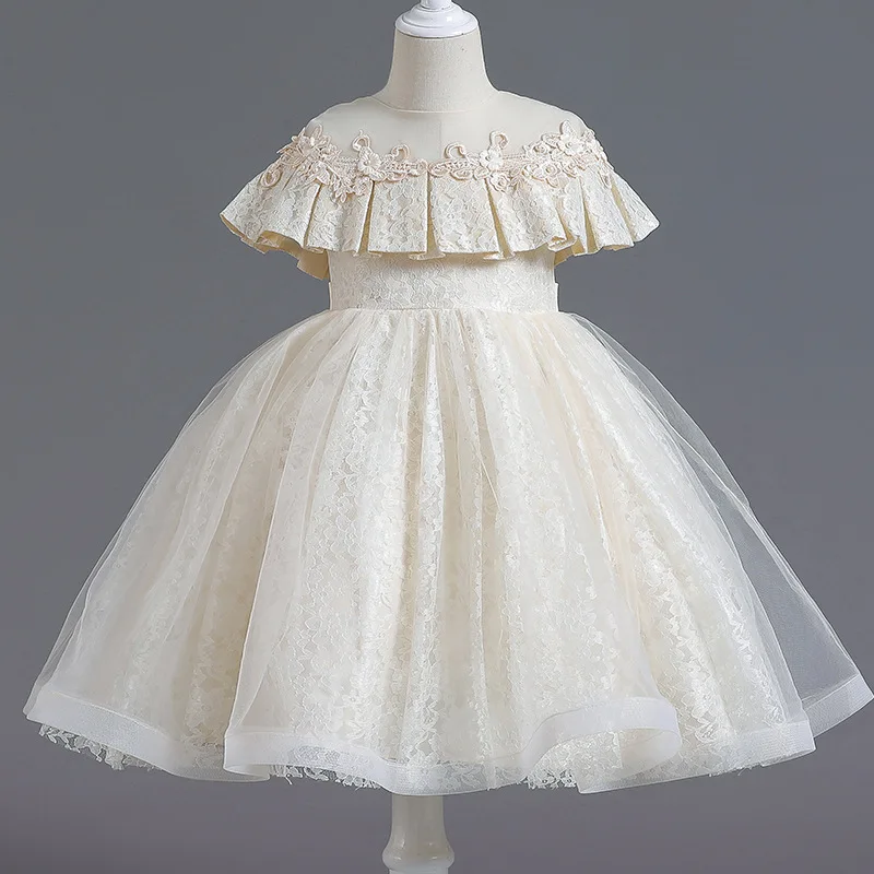 New Girls Kids Flower Elegant Fashion Princess Party Dresses Children Clothing Christmas Birthday Wedding Party Baby Girl Dress