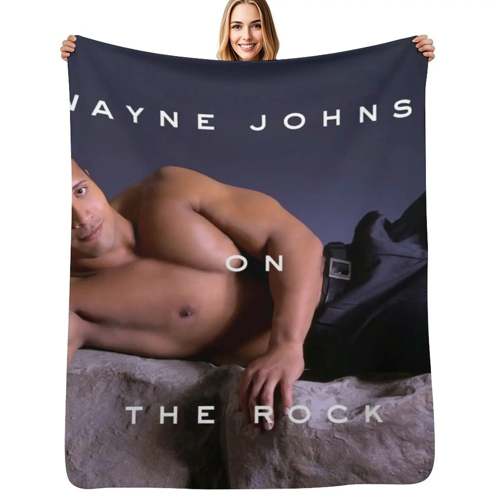 Dwayne Johnson on The Rock manta cama pelo peludo hermosas mantas