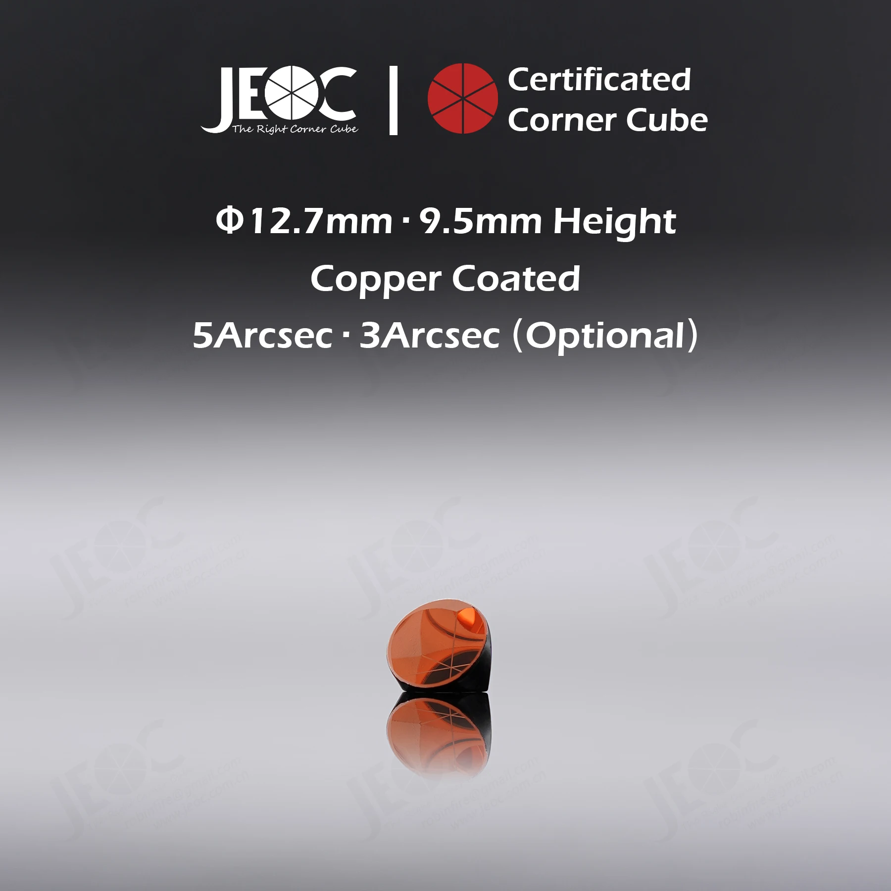 10pcs JEOC Certificated Corner Cube, 12.7mm (0.5