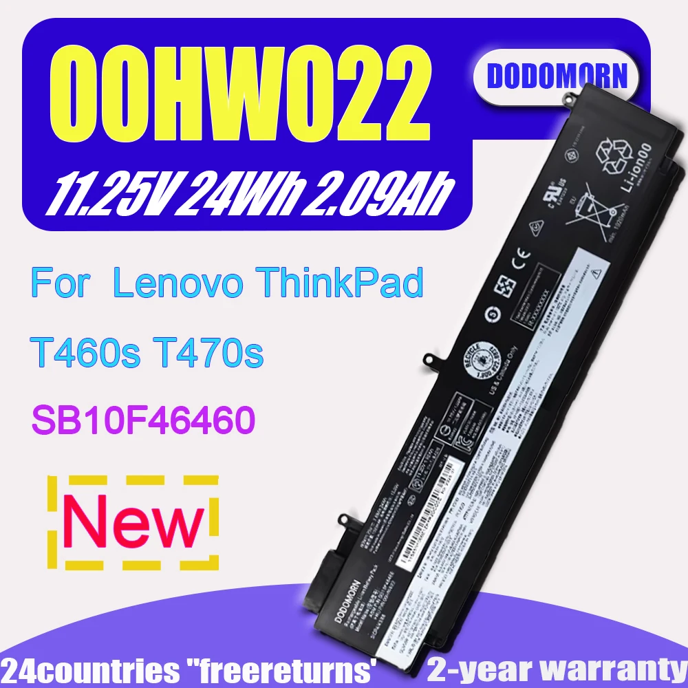 

DODOMORN New Battery For Lenovo ThinkPad T460S T470S Series 01AV405 01AV406 01AV408 SB10F46460 00HW023 00HW022 00HW036 In Stock