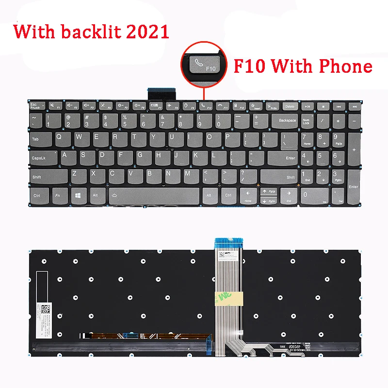 New Genuine Laptop Keyboard Compatible for Lenovo Xiaoxin 15ALC 15IIL 2021 Air-15ARE 15ITL 2020