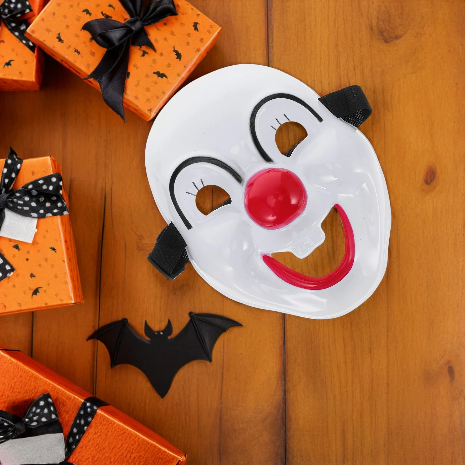 

2 PCS Clown Mask Scary Costume Prop for Party Make up Accessory Men Masquerade Pvc Halloween Child