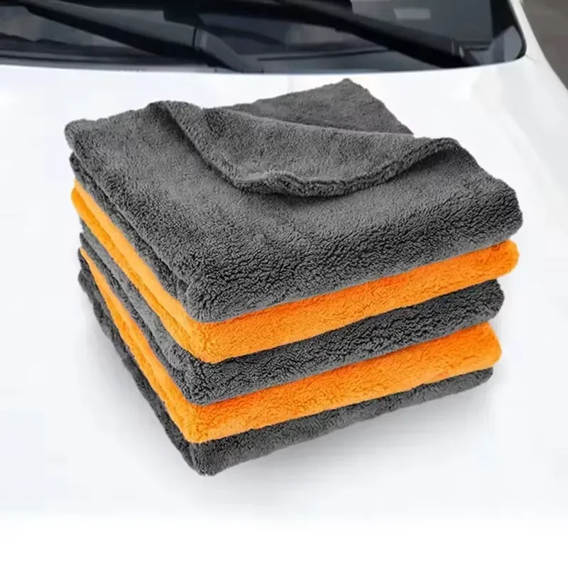 New 1/2/6/9 Packs 300GSM Car Thicken Cleaning Cloth Professional Cleaning Car Wiping Microfiber Towel Car Wash Rag 40x40cm