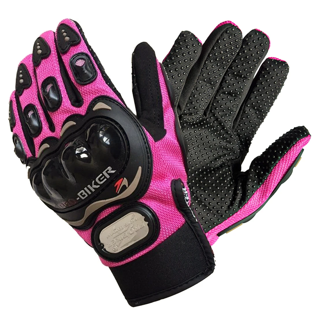 Electric bike riding gloves, spring and autumn outdoor riding women's pink gloves Cycling equipment