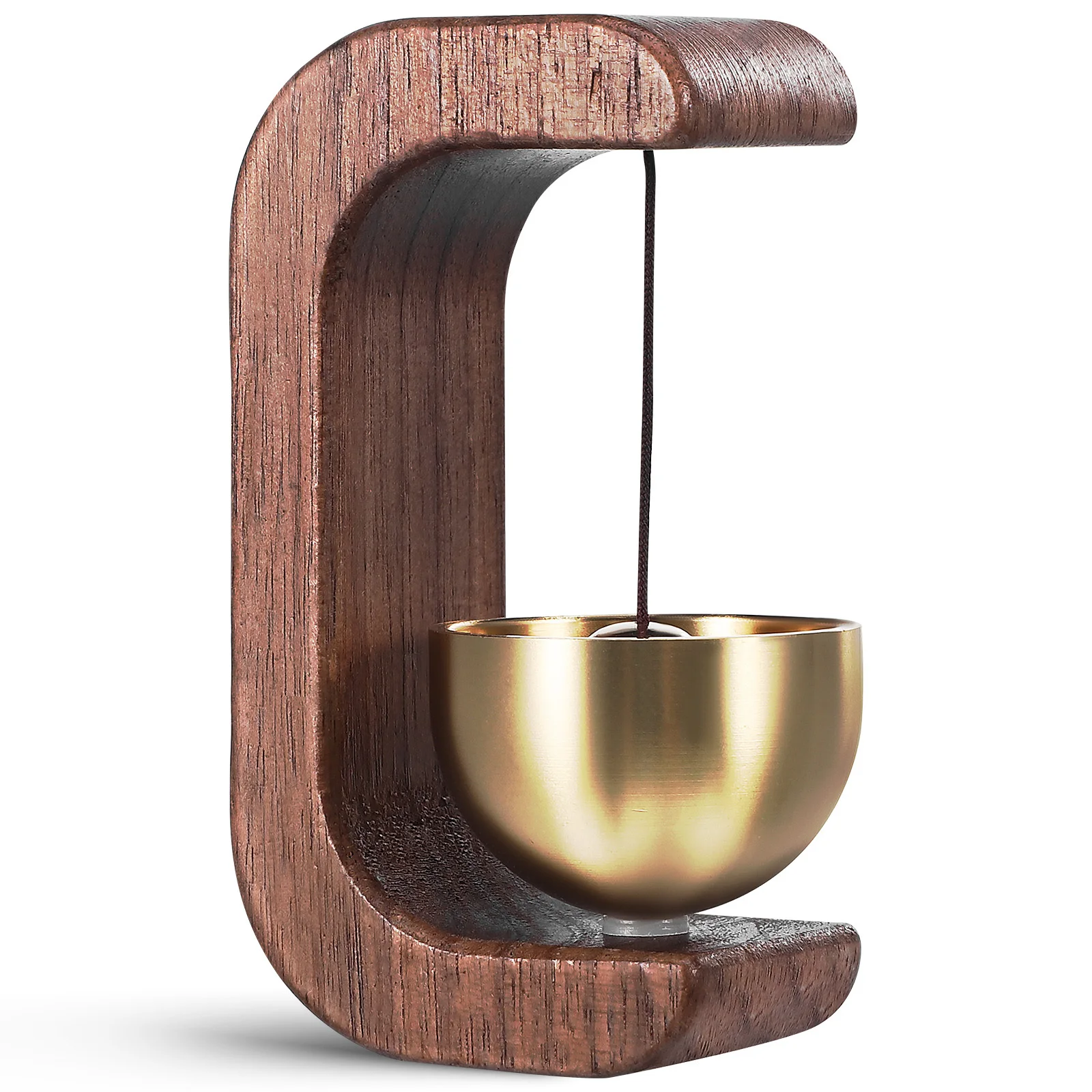 النحاس جرس الباب الرنين مقبض خشبي لمتجر فتح الباب دخول تنبيه متجر الأعمال جرس الزخرفية جرس الباب الثلاجة