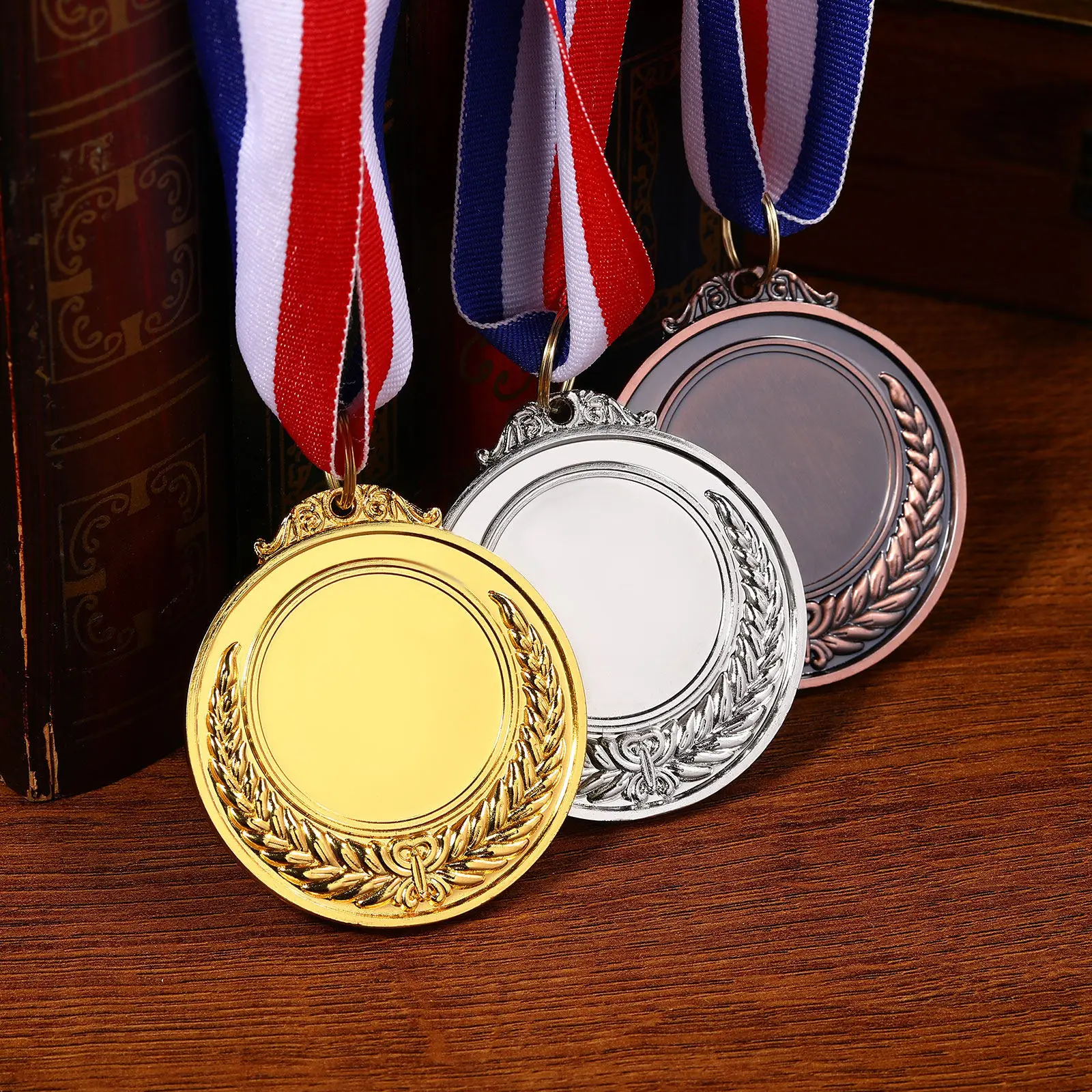 

Набор из 9 медалей из цинкового сплава с дизайном в виде пшеницы, 1/2/3 места, гравированные металлические награды для спортивных соревнований, академических мероприятий, сувениры для вечеринок, трофеи