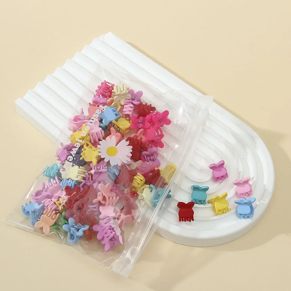 10/20/30/40 Pçs/set Flor Mini Cabelo Garras de Caranguejo Colorido Grampos de Cabelo para As Meninas Do Bebê Doce Grampos de Cabelo Presilhas de