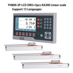 YHSINO YH800-3P Axis LCD Digital Readout DRO Kit And 3pcs KA-500 KA300 Linear Scale Encoders For Lathe Grinder Millilling