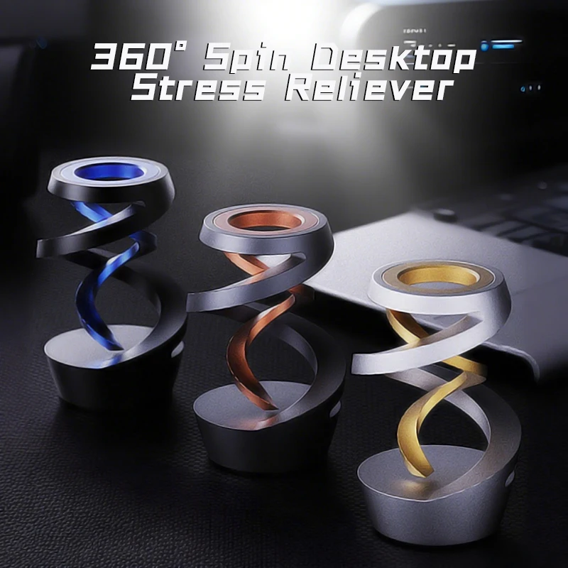 Anti-Stress Metal Gyroscope Spinner - Floating Visual Toy for Adults, Kids & Gift Giving Fidget Toy