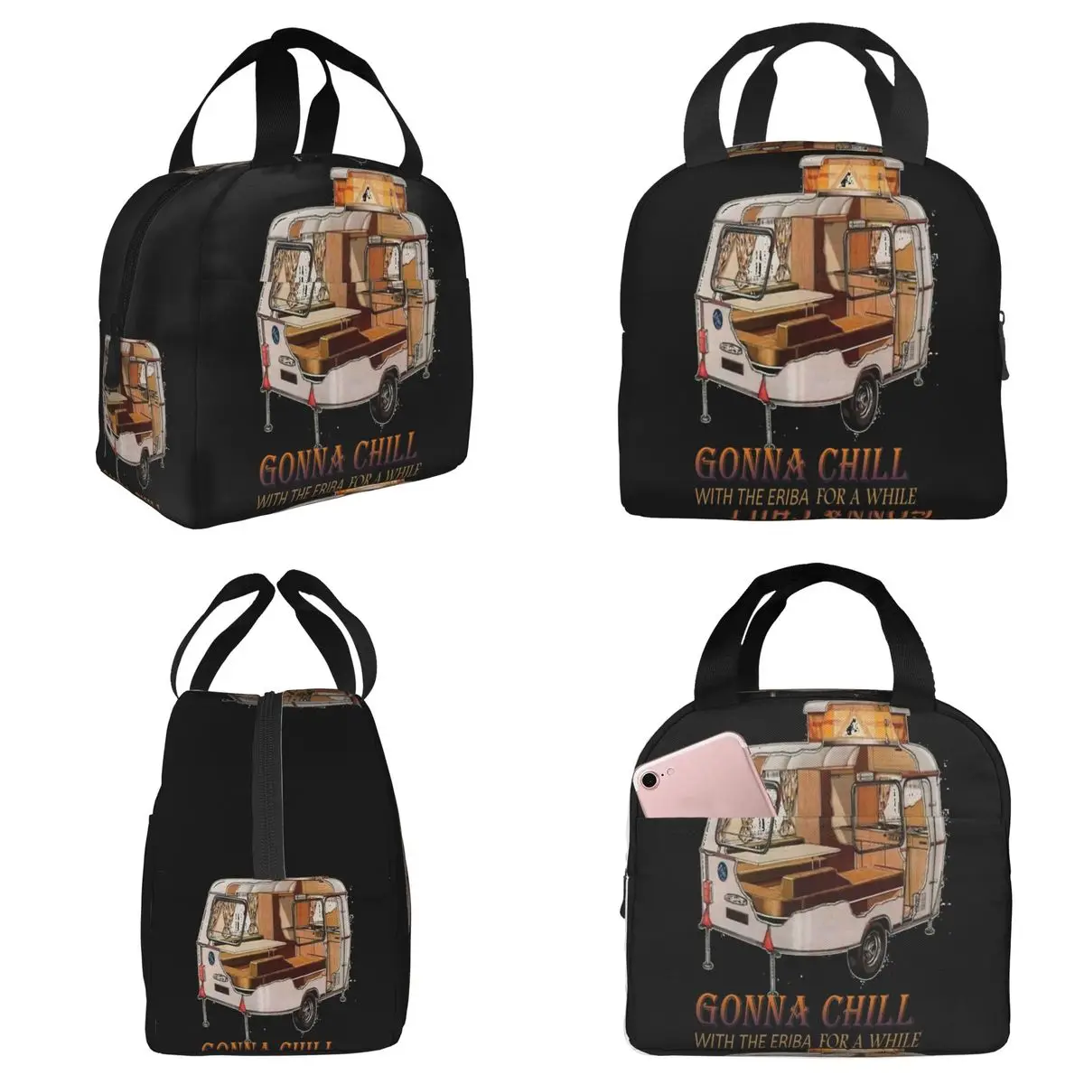 CHILLING WITH ERIBA Insulated Lunch Bag for Kids School Cooler Thermal Food Box Tote Portable Lunch Boxes Container