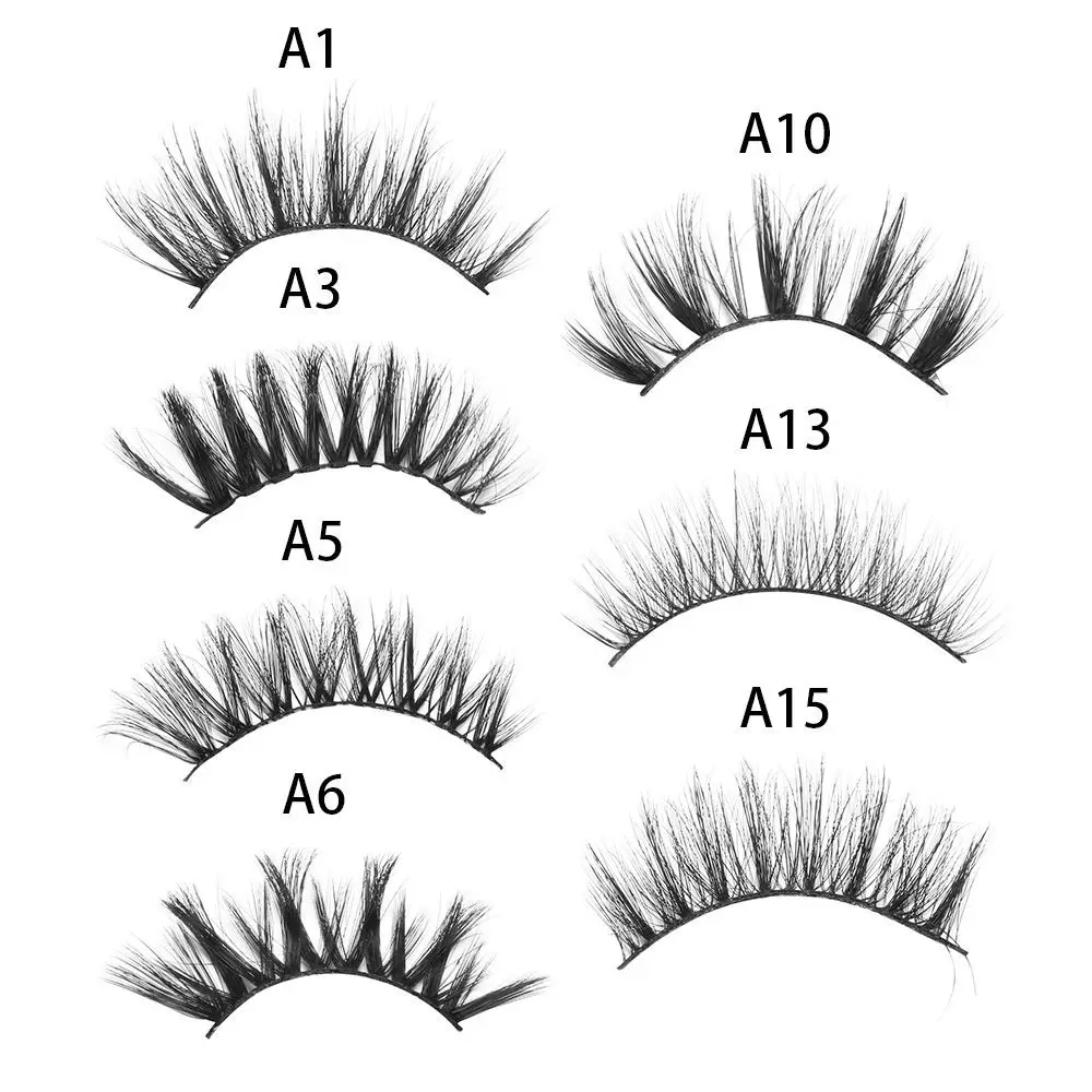 8 Pairs Vrouw Oogmake-up Gereedschap Meerlaags Effect Wispies Pluizige Valse Wimpers 3D Nertsen Wimper Extension Volledig Volume Dik