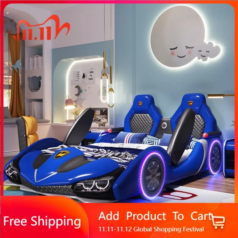 

Children Smart Massage Bed Multifunctional Castle King Size Bedroom Bed Sleeping Design Letto Matrimoniale Unique Furniture