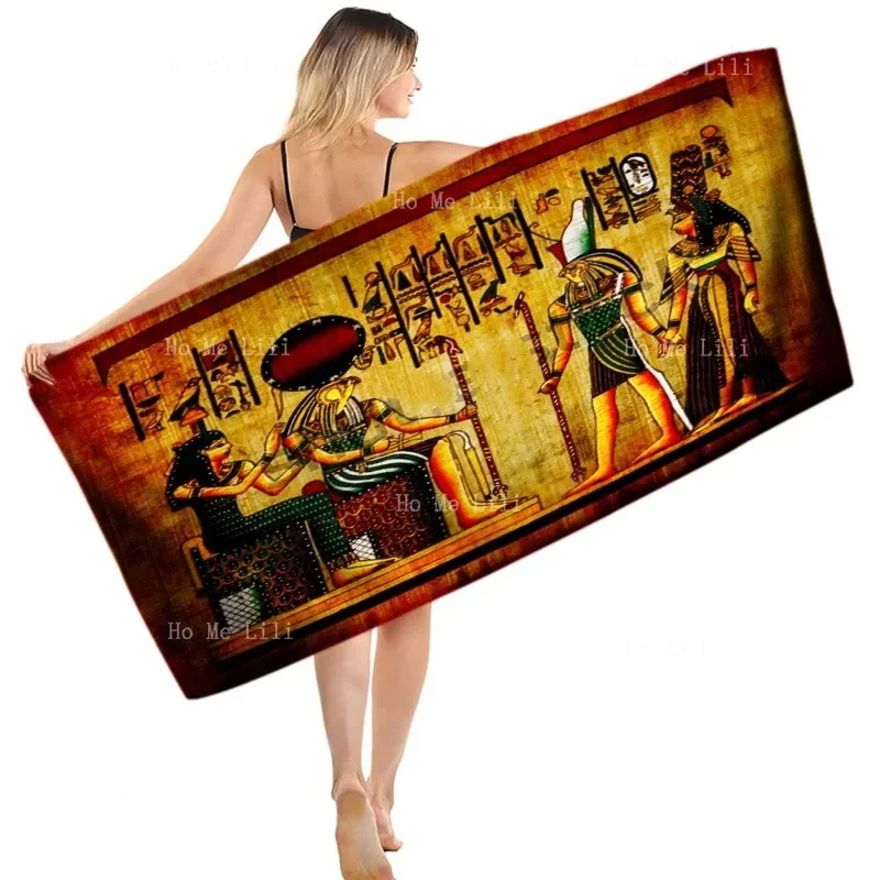 Ancient Egyptian Scrolls With Pharaonic Hieroglyphics Quick Drying Towel By Ho Me Lili Fit For Fitness