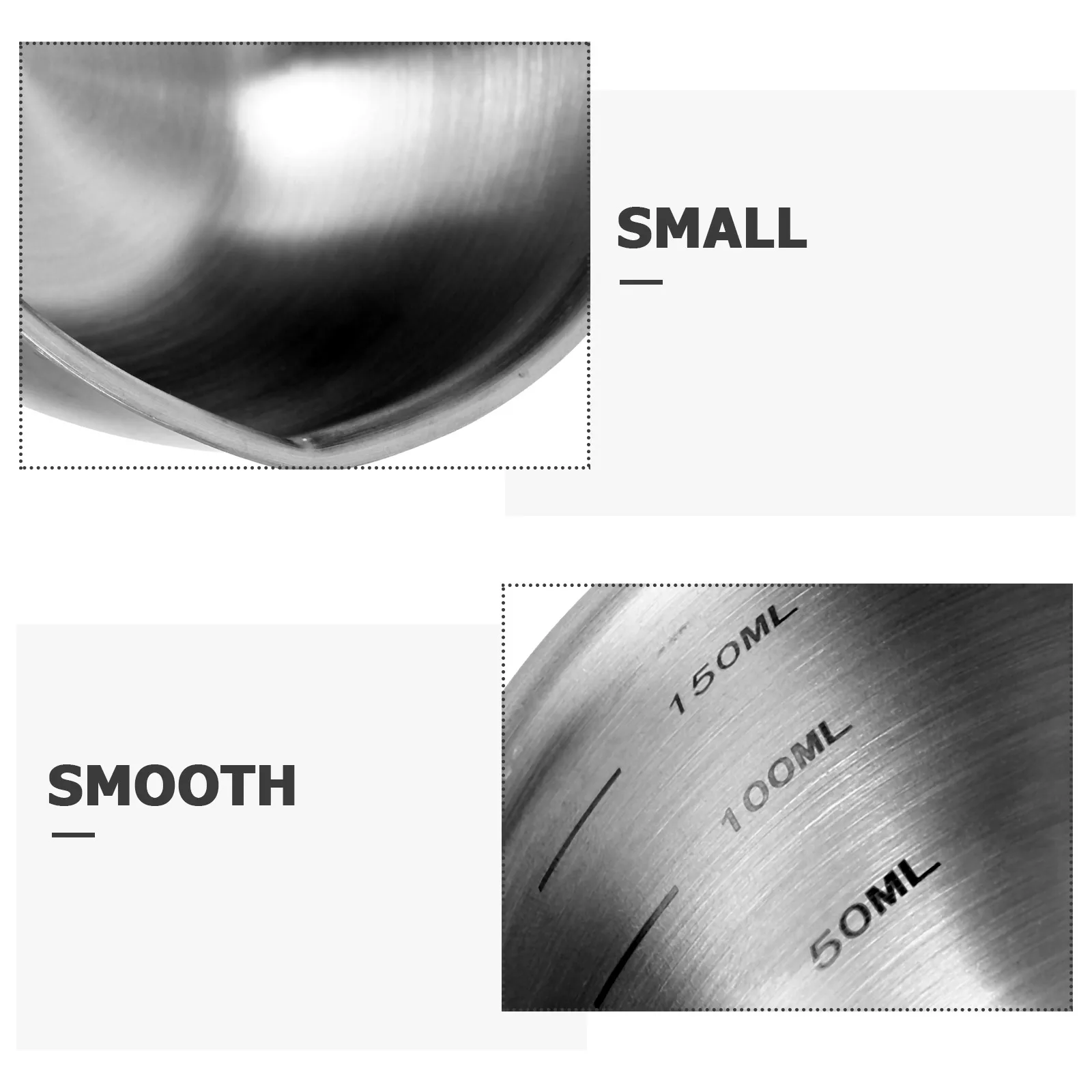 

Stainless Steel Rice Measuring Cup Household Food Storage Reusable Beans Container Thickened Smooth Edge Gourmet