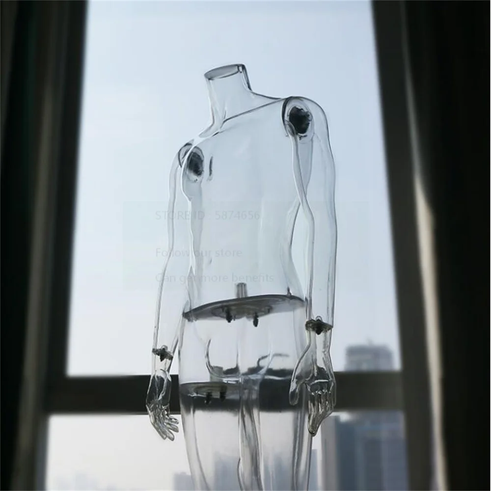 Transparent Full Female Mannequin for Sewing, Large Body Stand, Torso, Headless Panties, Underwear Props Display, E228