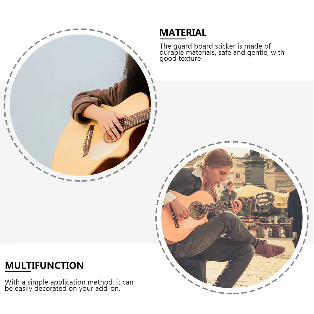 

2pcs Professional Guitar Sticker Anti- Plate For 40/41 Inch Acoustic Guitar Self-Adhesive Protector