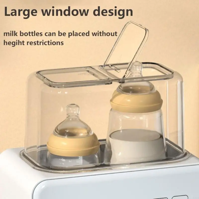 Multifunctional Baby Bottle Warmer Fast Sterilizer Double Bottle Large Window Designing for Breastmilk and Formula