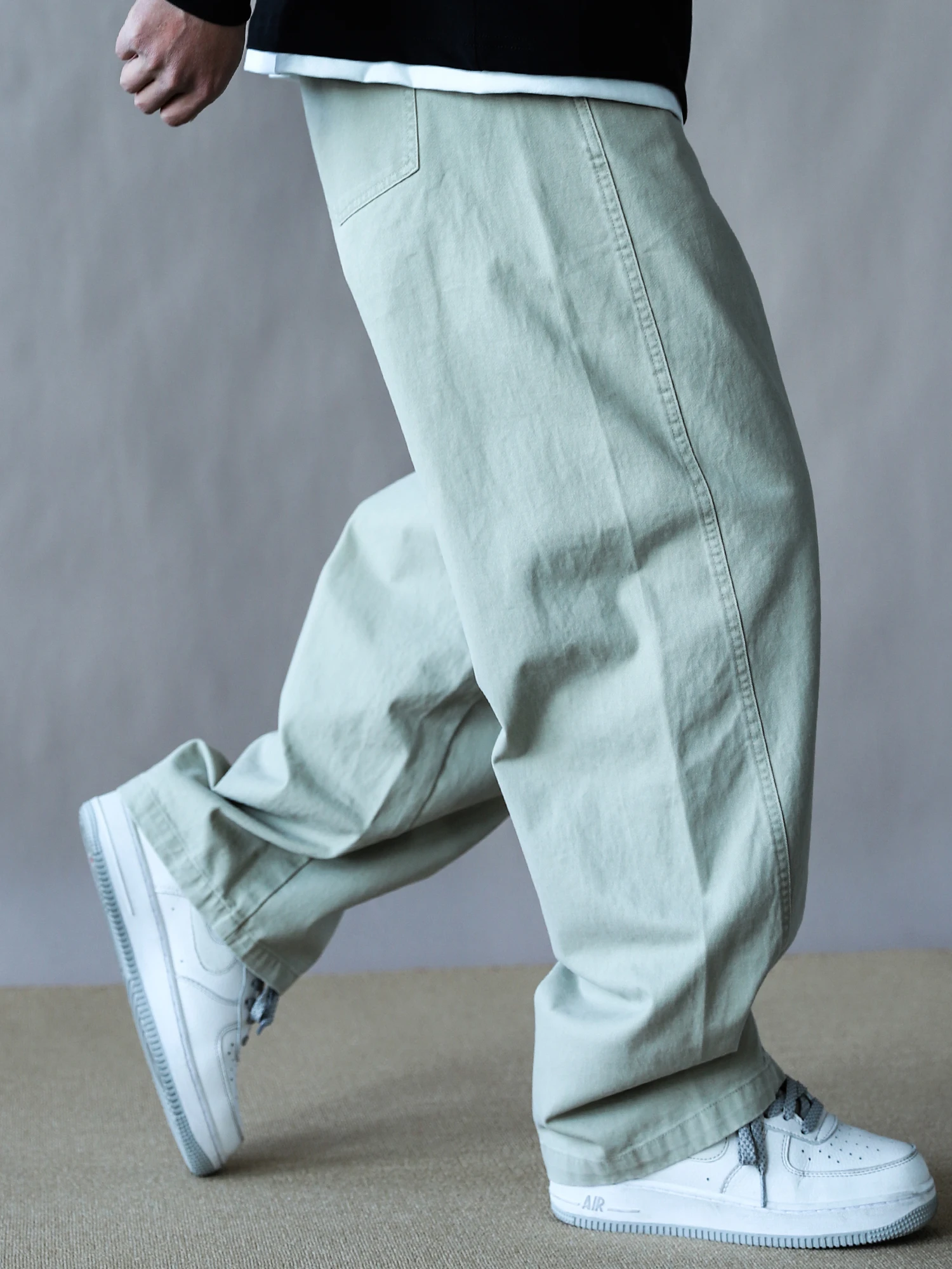 

Men's Casual Straight Leg Cotton Trousers Spring New Sle Versatile Comfortable Workwear Sle Trousers for All Ocns