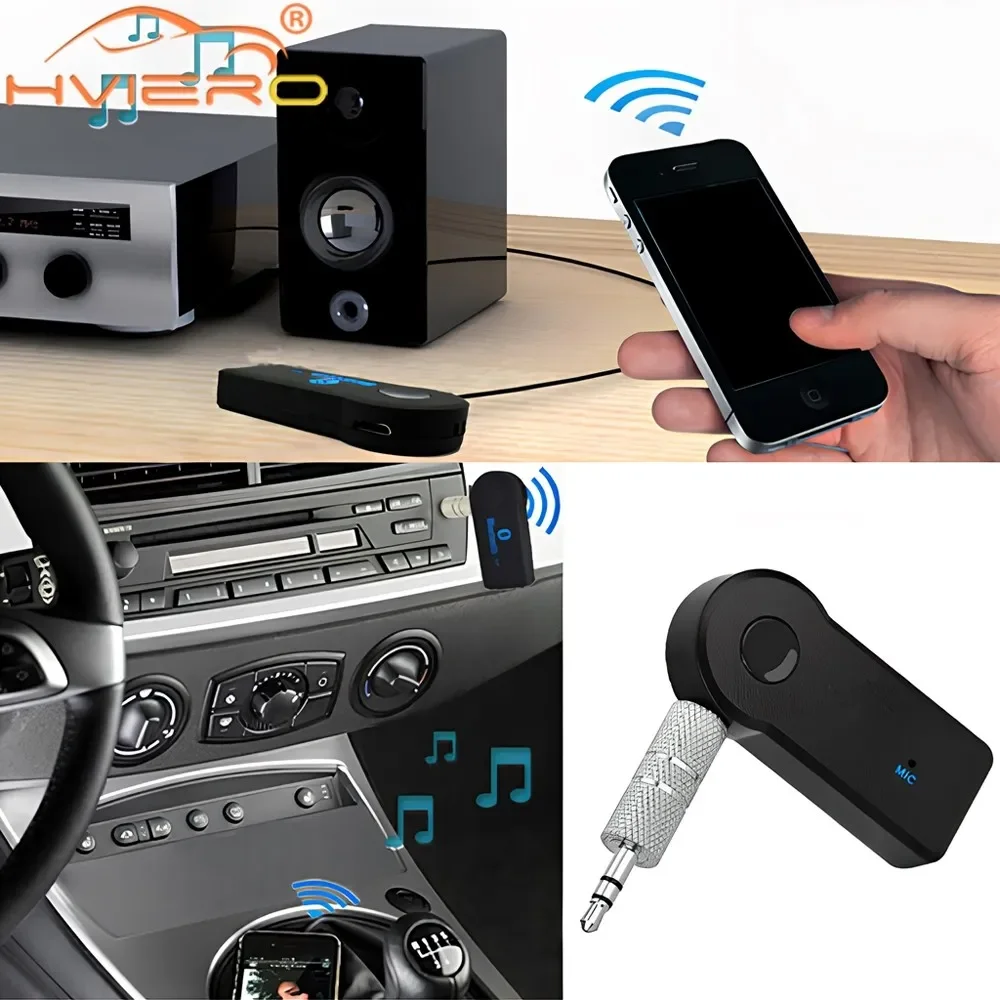 1 buah audio musik Bluetooth nirkabel penerima 5.0 3.5mm Streaming mobil A2DP Headphone adaptor AUX konektor Mic Handfrees Player