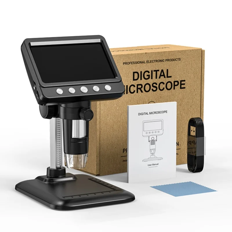 4.3inch IPS Digital Microscope 1000x 1920X1080 Resolution 32M Storage 2 Million Pixels With 8 LED Light 369
