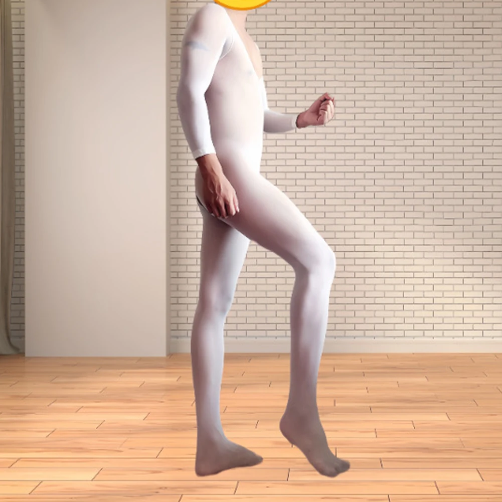 Full Body Pantyhose Crotchless Pantyhose Bodysuit Jumpsuit Lingerie Mesh Sheer Tight Underwear For Intimate Wear