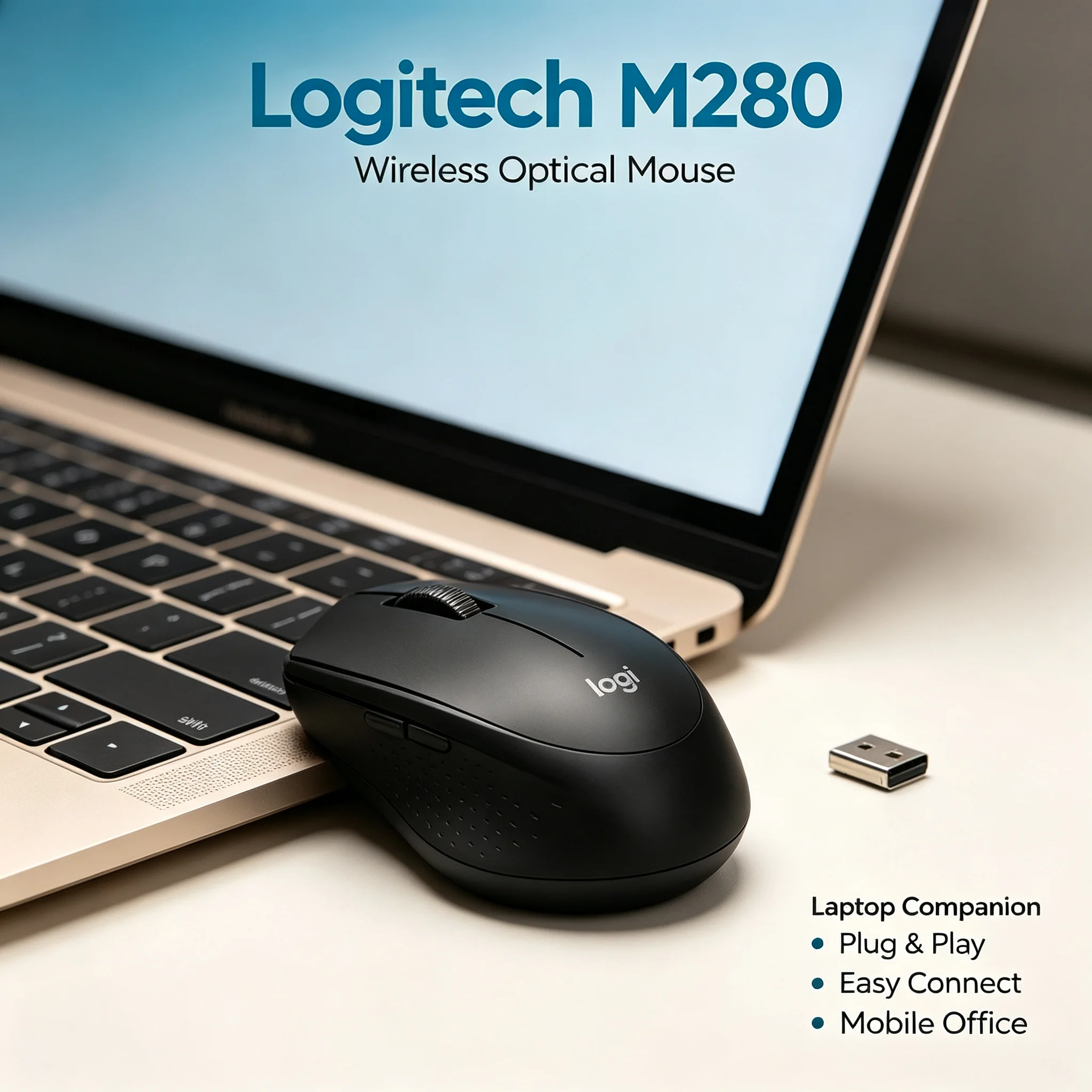 Genuine Logitech M280 Ergonomic Wireless Mice Portable Design Optical Mouse For Travel Office Student Notebook PC