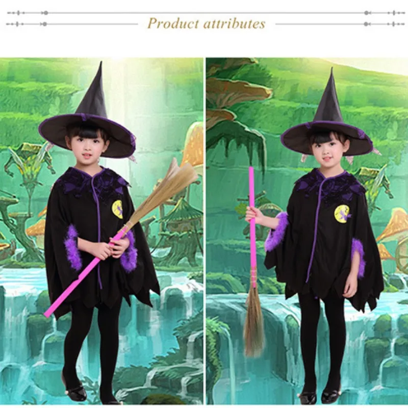 เครื่องแต่งกายวันฮาโลวีนคอสเพลย์สำหรับเด็กชุดเสื้อคลุมเครื่องแต่งกายวันฮาโลวีนเด็กผู้หญิงเครื่องแต่งกายสำหรับงานปาร์ตี้เทศกาล